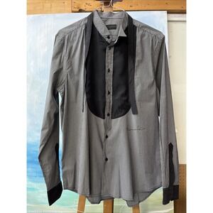 Richmond X Men's Pinstripe Tuxedo Style Shirt Now Size 52 Large